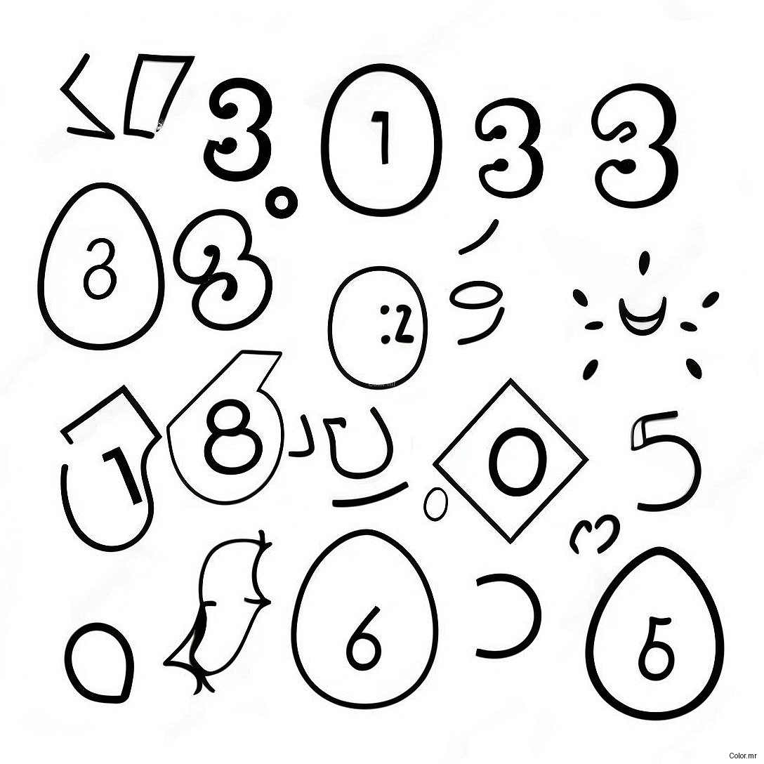 Pagina Para Colorir De Numeros Divertidos Da Contagem Regressiva 68353 56377