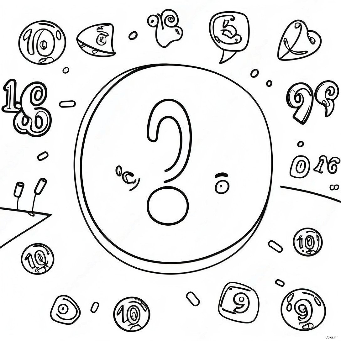 Pagina Para Colorir De Numeros Divertidos Da Contagem Regressiva 68353 56378