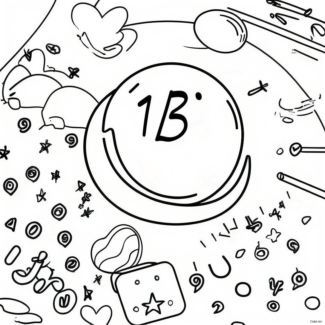 Pagina Para Colorir De Numeros Divertidos Da Contagem Regressiva 68353 56380