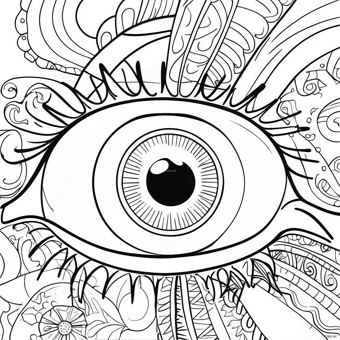 Pagina Para Colorir De Olho Humano Realista 3530 2871