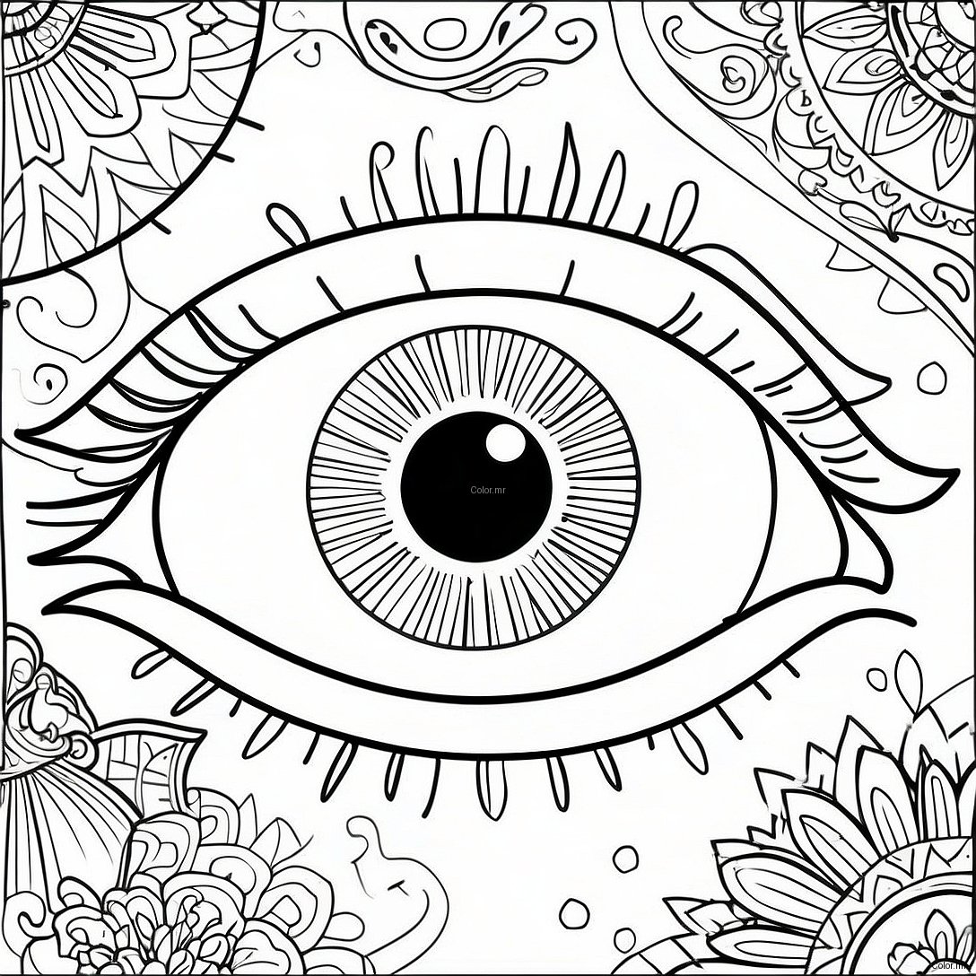 Pagina Para Colorir De Olho Humano Realista 3530 2872
