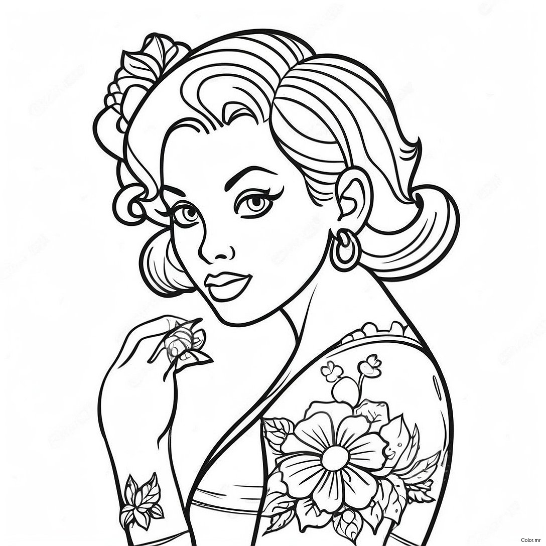 Pagina Para Colorir De Pin Up Vintage 28587 25885