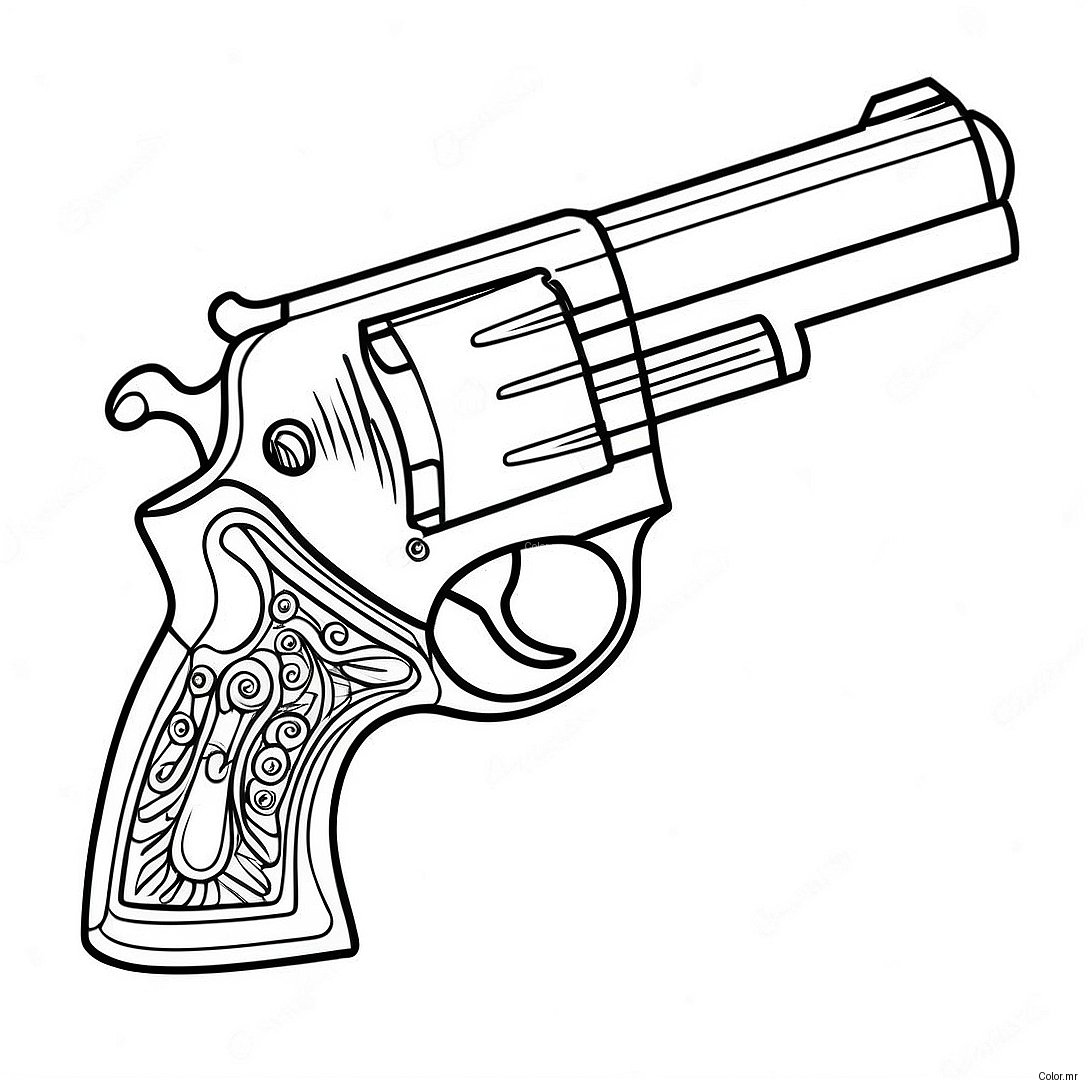 Pagina Para Colorir De Pistola Realista 1062 852