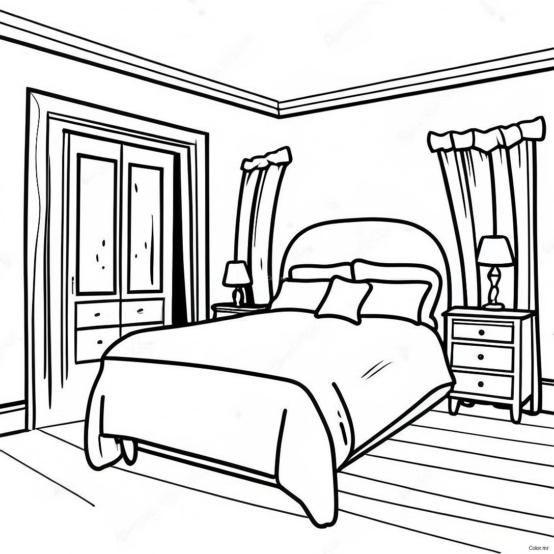 Pagina Para Colorir De Quarto Realista 16752 14101
