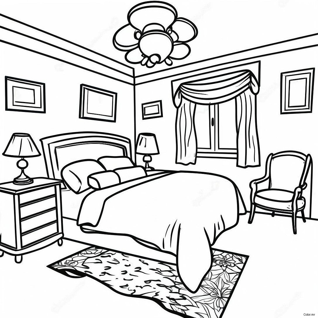 Pagina Para Colorir De Quarto Realista 16752 14103