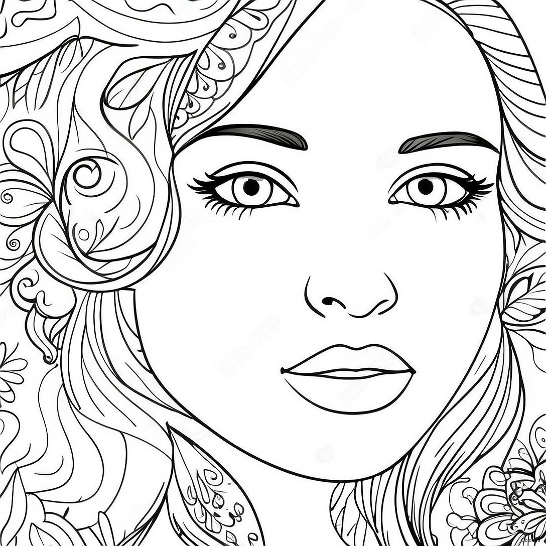 Pagina Para Colorir De Rosto Realista 62367 51678