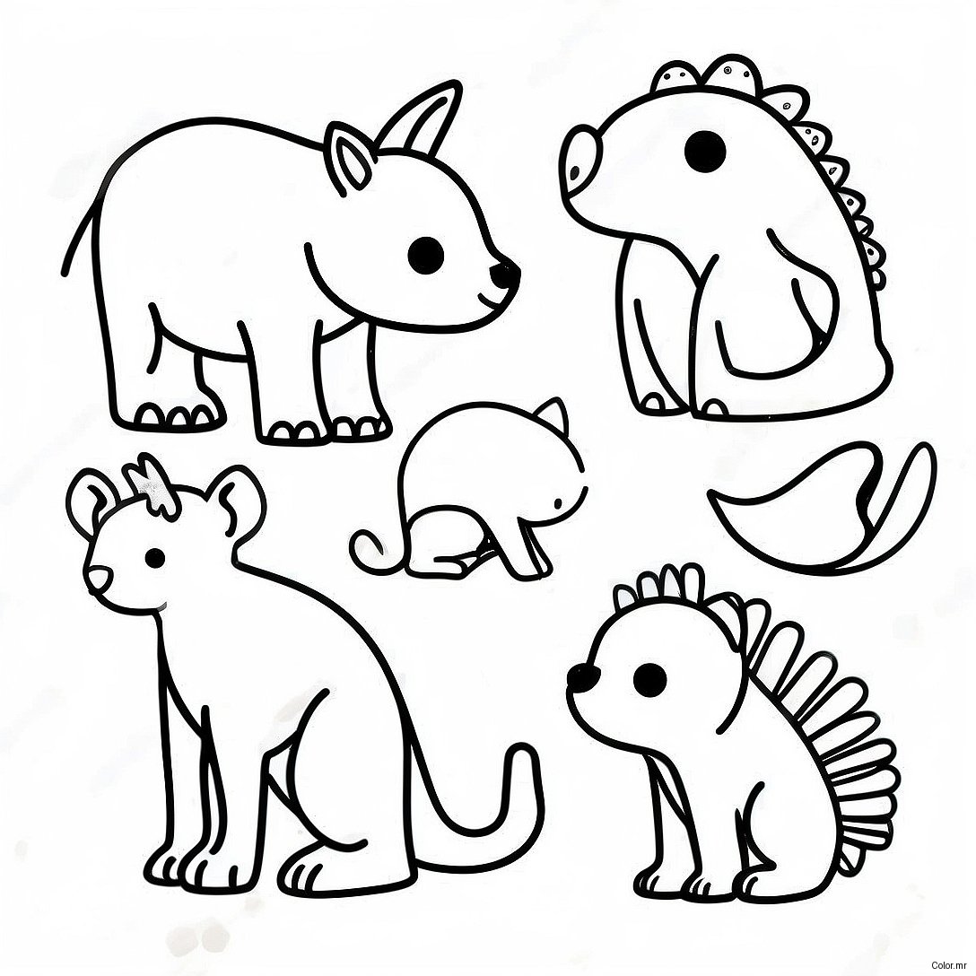 Pagina Para Colorir De Silhuetas De Animais Minimalistas 7395 6013