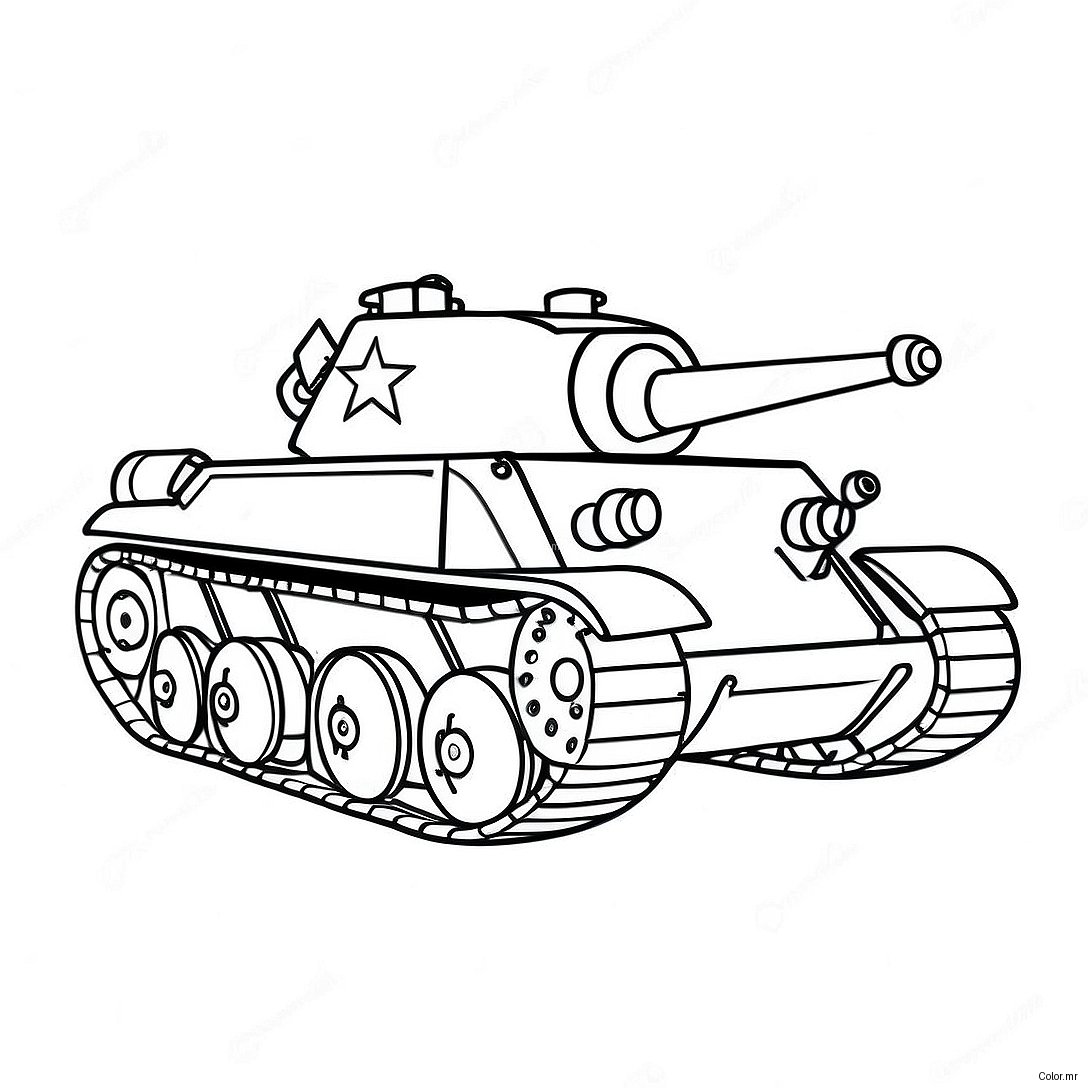 Pagina Para Colorir De Tanque Realista Da Segunda Guerra Mundial 20793 19249