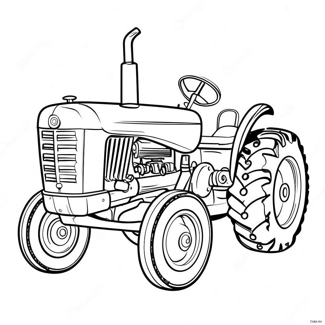 Pagina Para Colorir De Trator De Arrasto Vintage 39478 32781