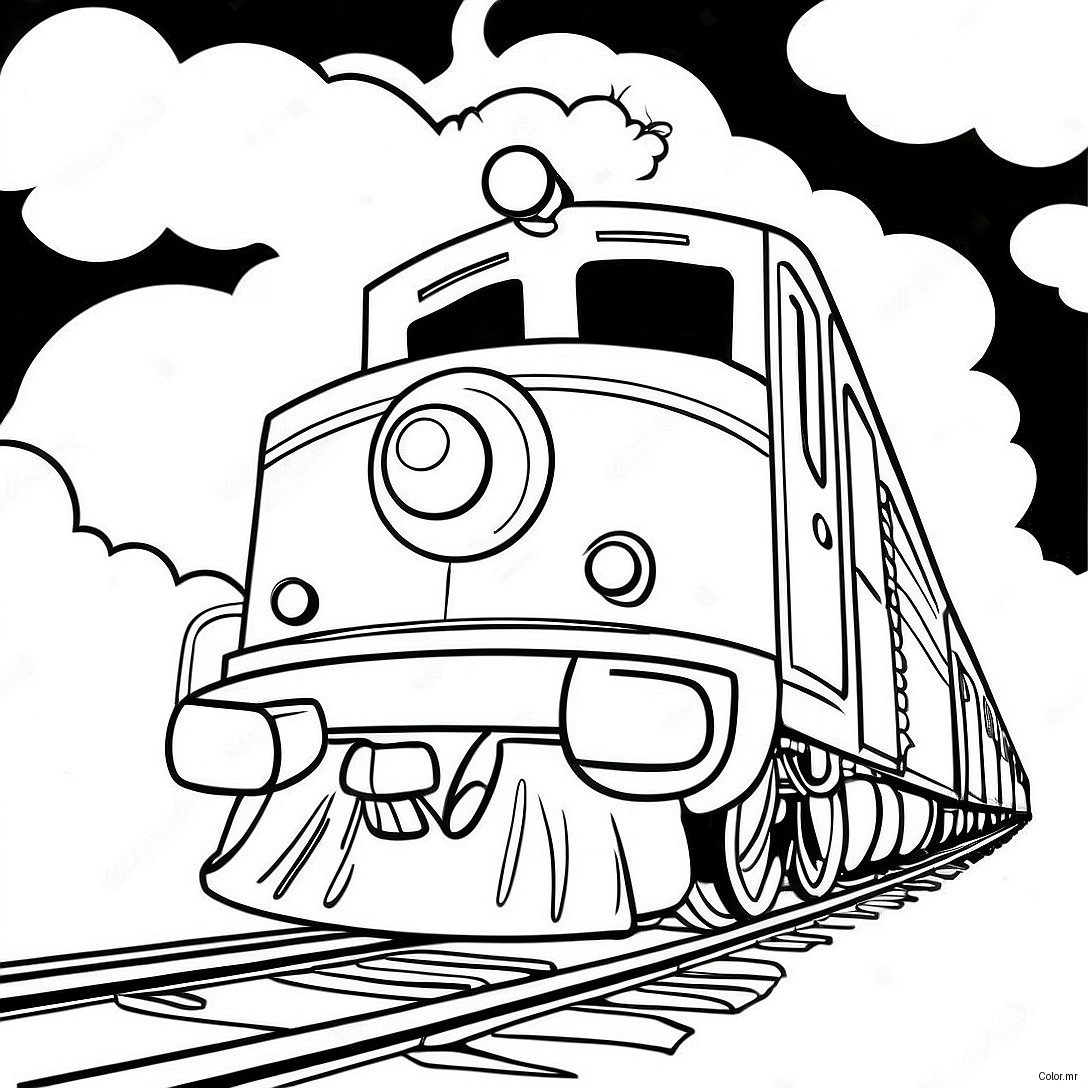 Pagina Para Colorir De Trem Realista 37966 31571