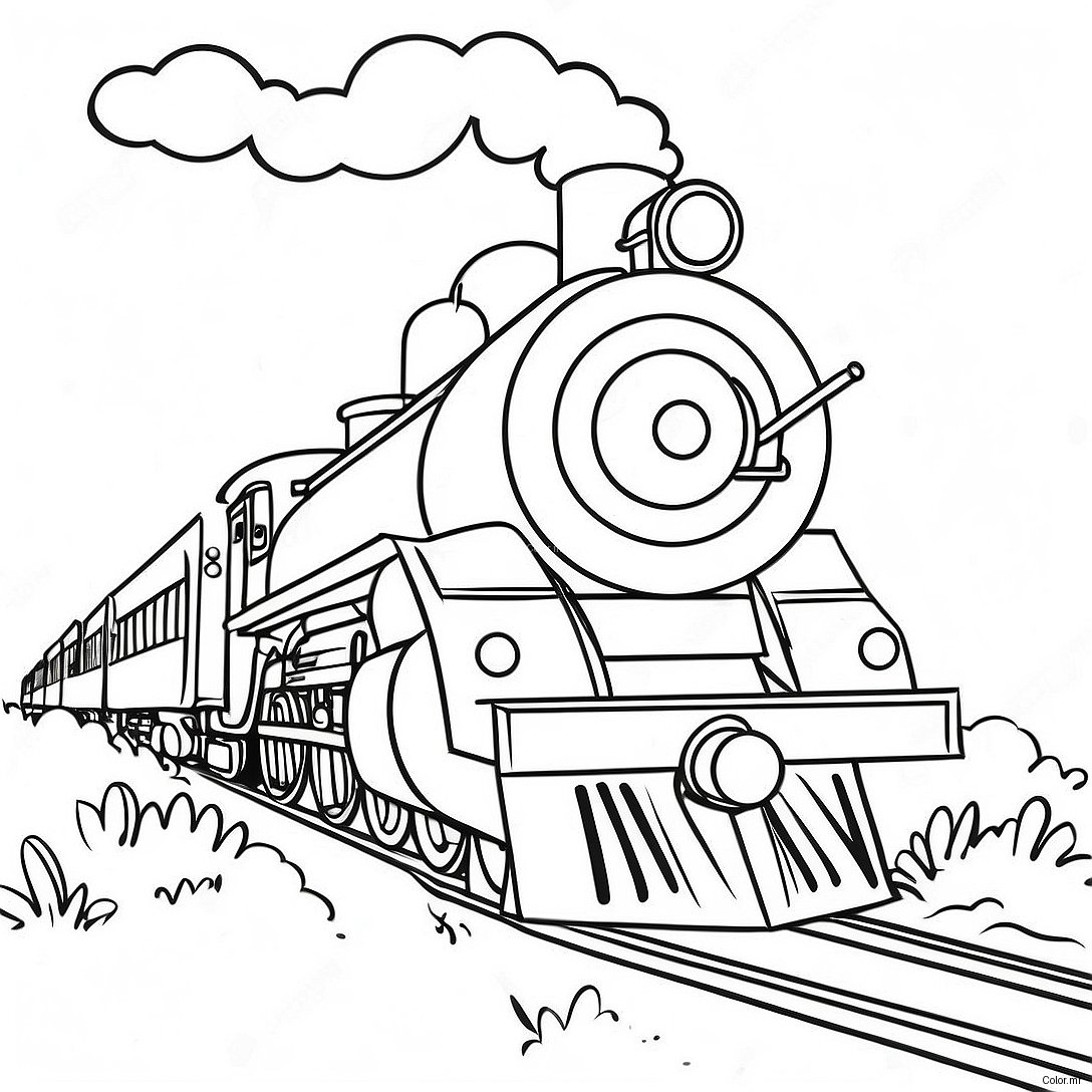 Pagina Para Colorir De Trem Realista 37966 31572