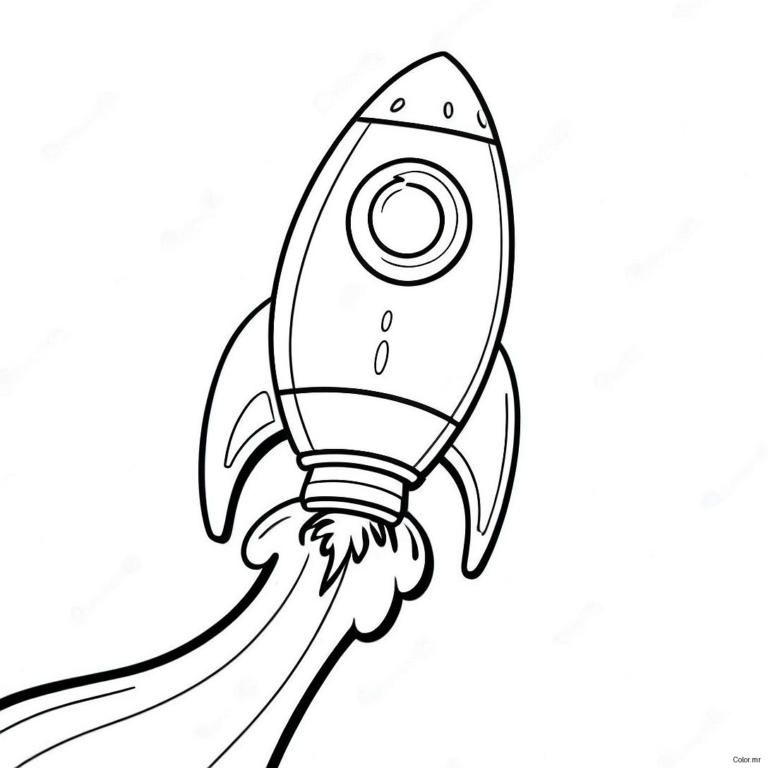 Pagina Para Colorir De Um Lancamento De Foguete Realista 34742 28929