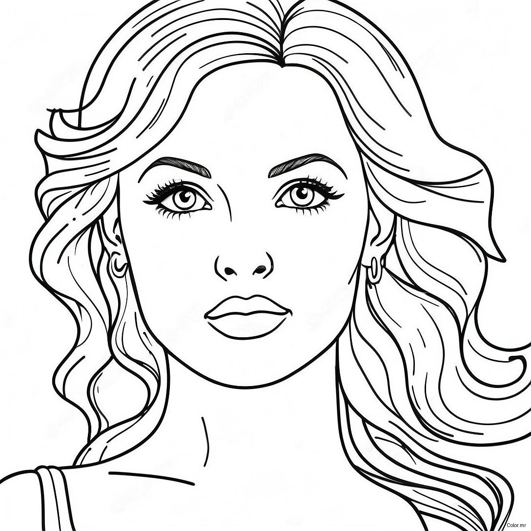 Pagina Para Colorir De Uma Celebridade Realista 34762 28946