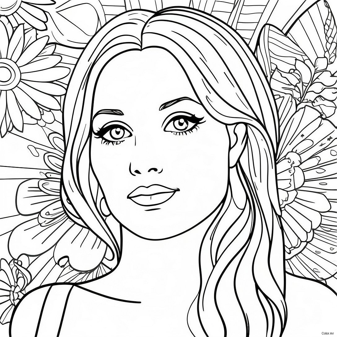 Pagina Para Colorir De Uma Celebridade Realista 34762 28948