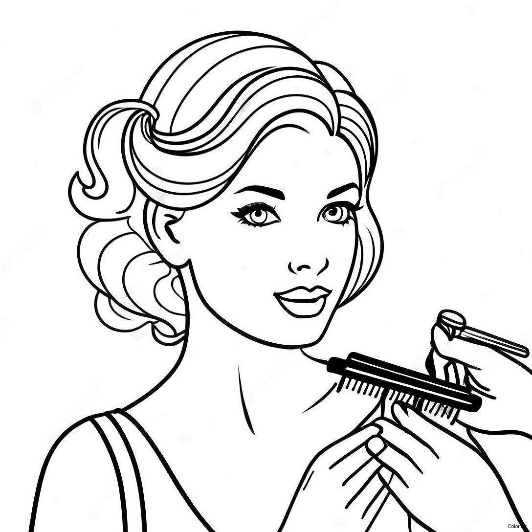 Pagina Para Colorir De Uma Estilista Glamourosa 68854 56758