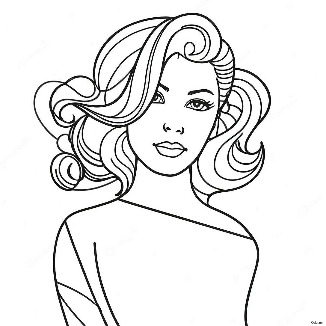 Pagina Para Colorir De Uma Estilista Glamourosa 68854 56760