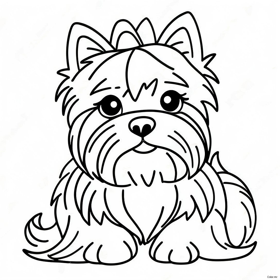 Pagina Para Colorir De Yorkie Realista E Fofinho 21483 19799