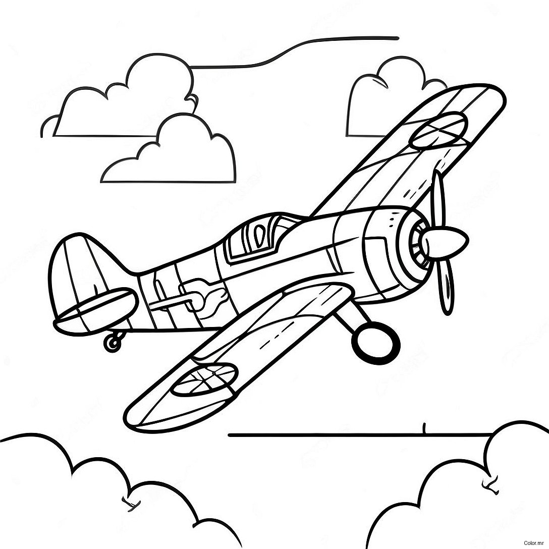 Pagina Para Colorir Do Aviao Dos Pilotos De Tuskegee Vintage 66141 54621