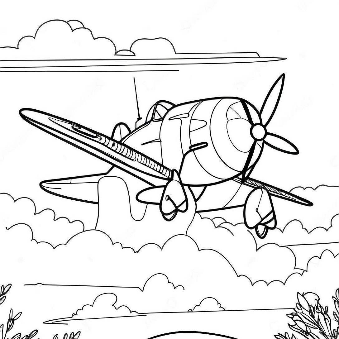 Pagina Para Colorir Do Aviao Dos Pilotos De Tuskegee Vintage 66141 54622