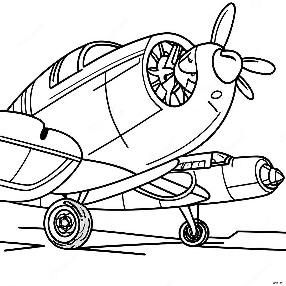 Pagina Para Colorir Do Aviao Dos Pilotos De Tuskegee Vintage 66141 54624
