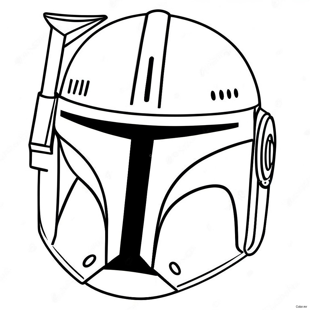 Pagina Para Colorir Do Capacete Mandaloriano Vintage 73796 60901