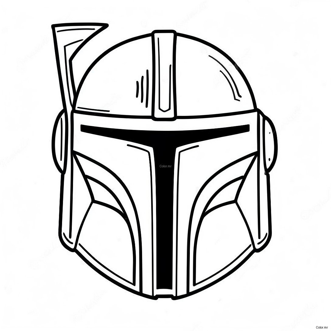 Pagina Para Colorir Do Capacete Mandaloriano Vintage 73796 60904