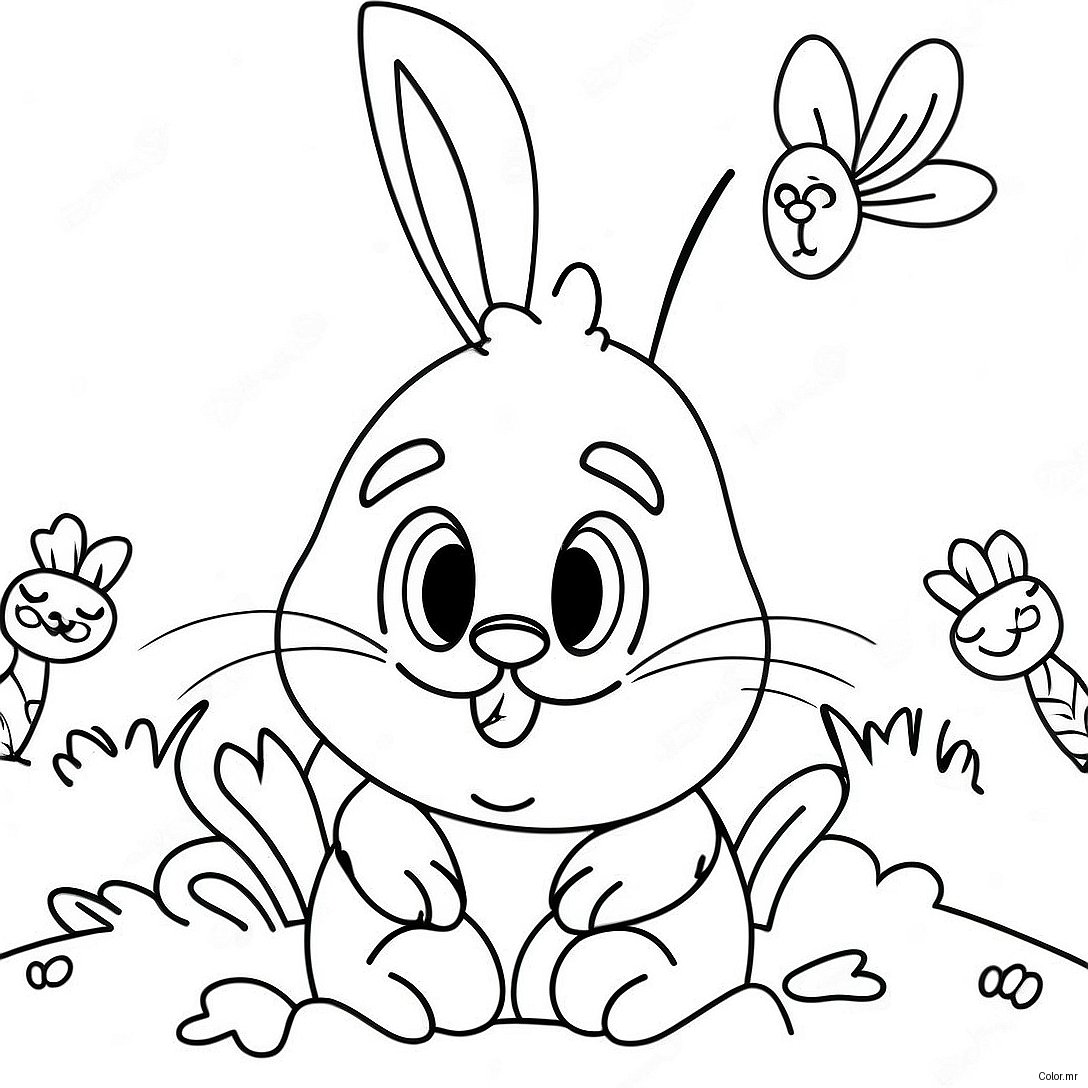 Pagina Para Colorir Do Coelho Da Pascoa Vintage 71883 59402