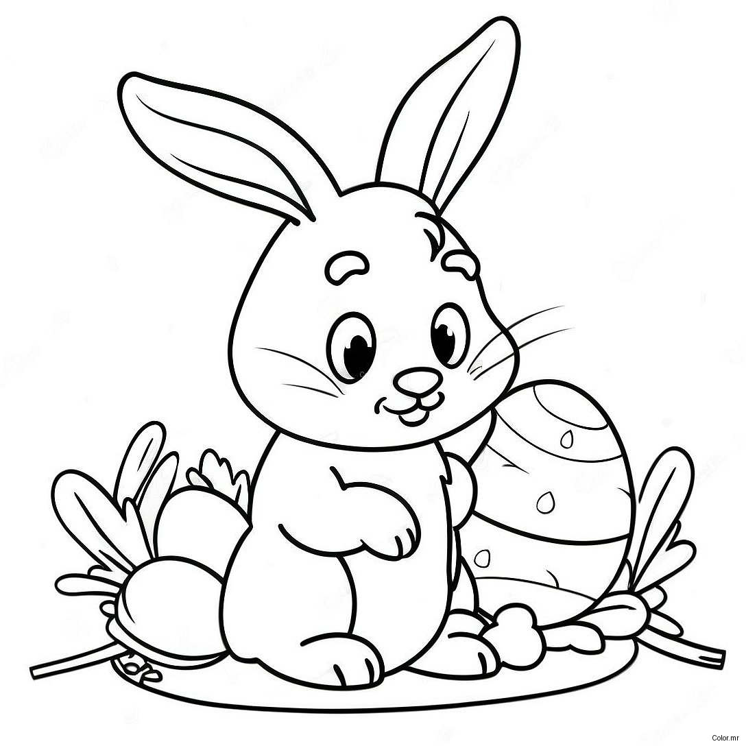 Pagina Para Colorir Do Coelho Da Pascoa Vintage 71883 59403