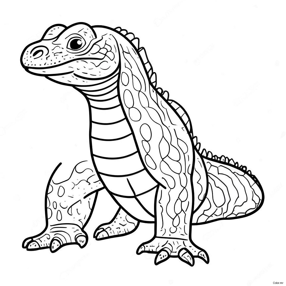 Pagina Para Colorir Do Dragao De Komodo Realista 9147 7476