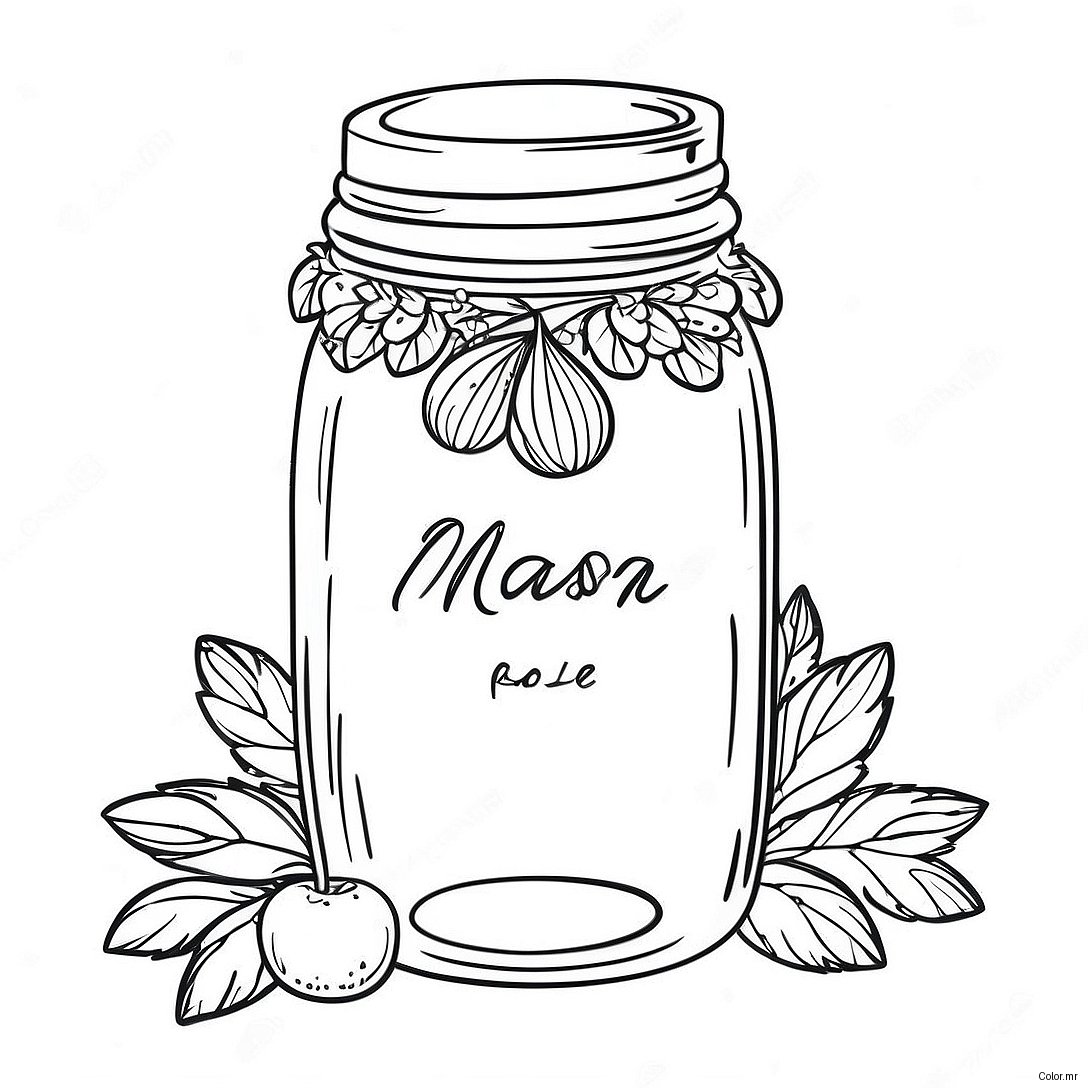 Pagina Para Colorir Do Pote De Conserva Vintage 18366 15385