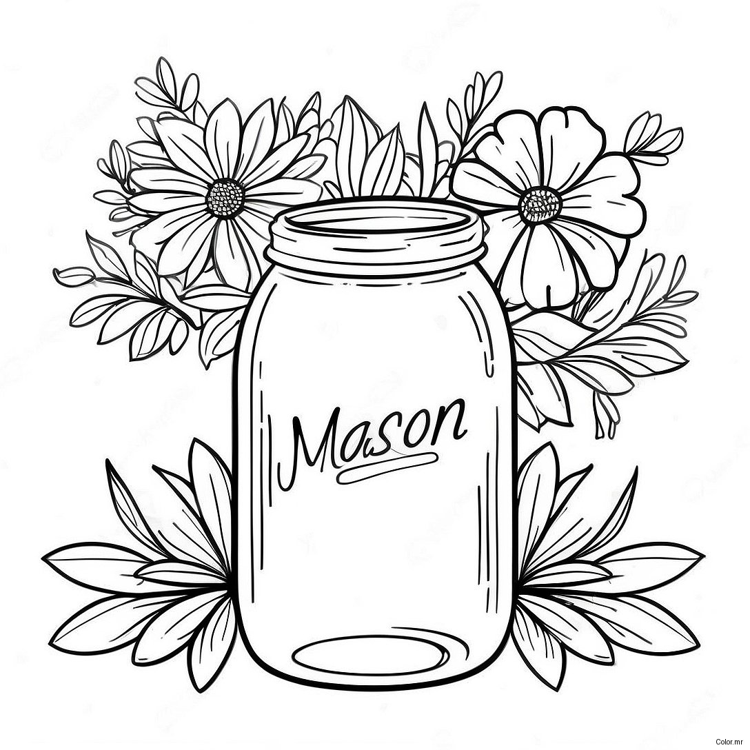 Pagina Para Colorir Do Pote De Conserva Vintage 18366 15386