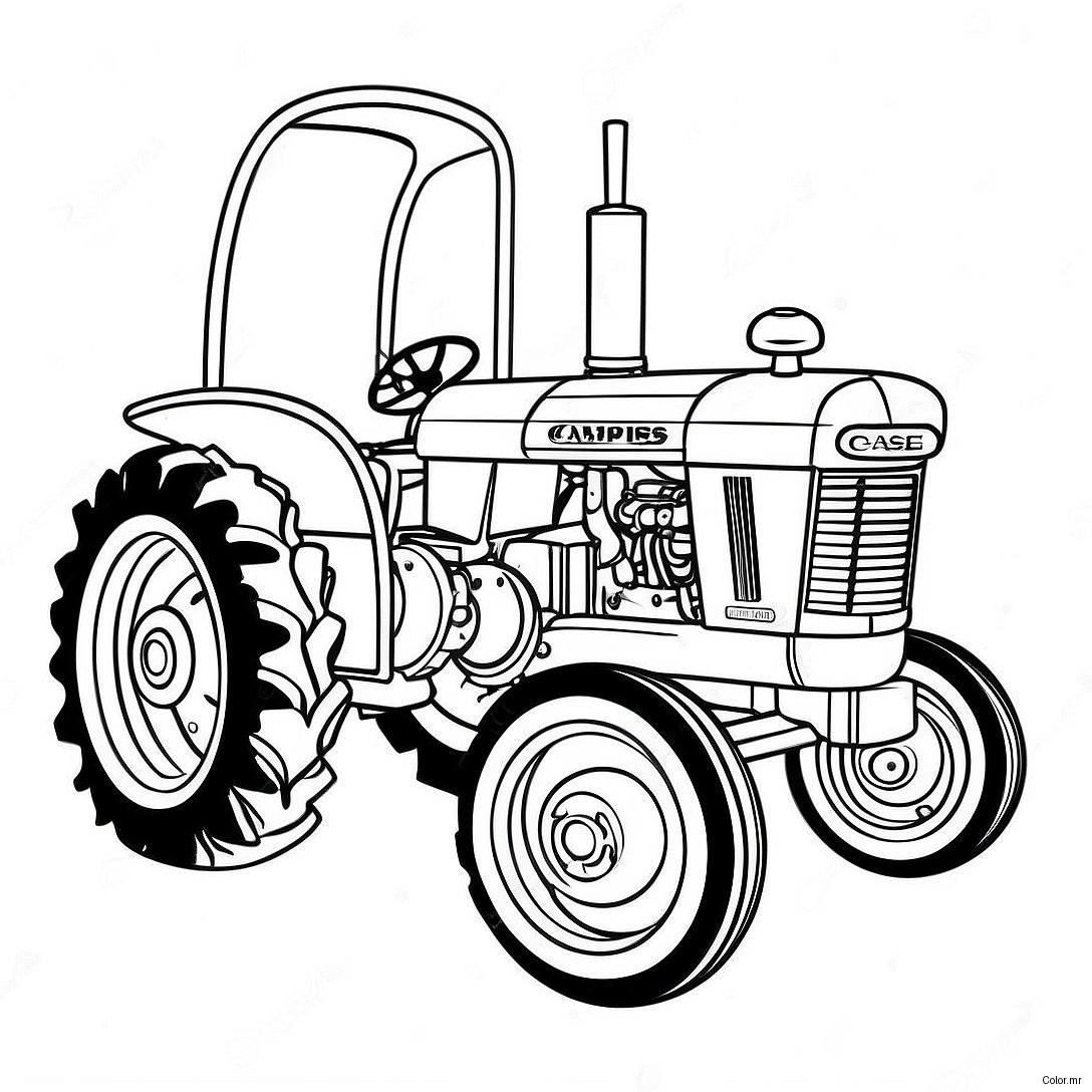 Pagina Para Colorir Do Trator Case Vintage 17004 14307