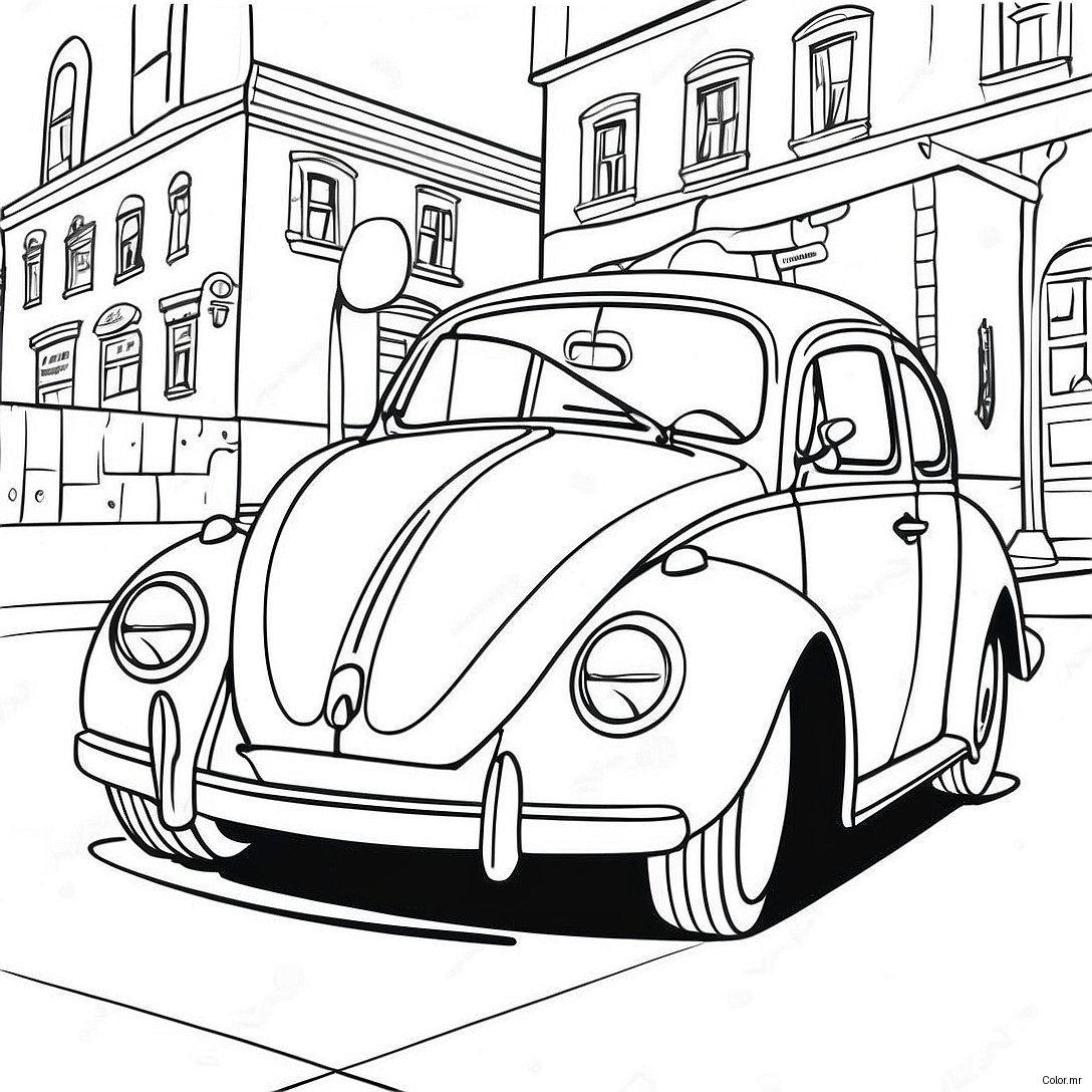 Pagina Para Colorir Do Vw Fusca Estilo Vintage 35664 29666