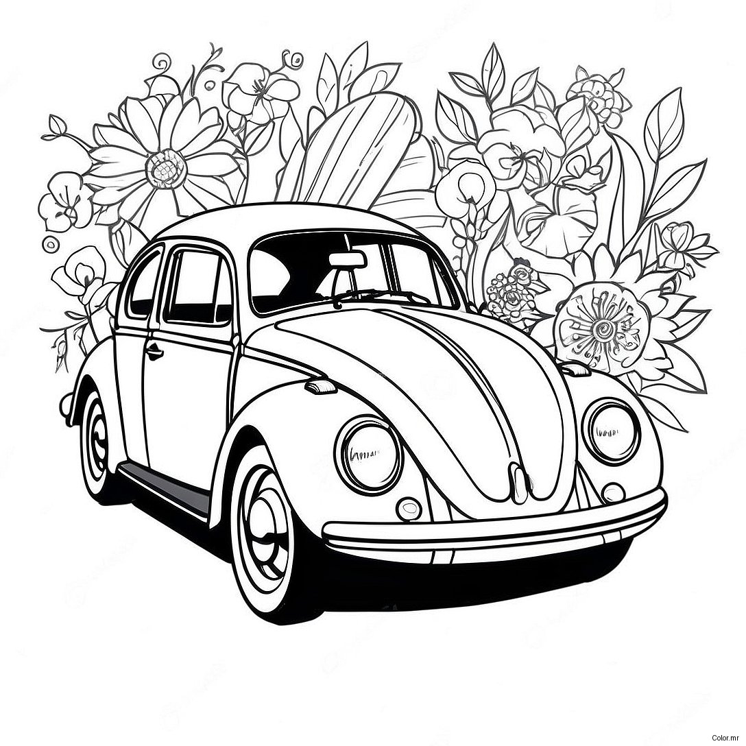 Pagina Para Colorir Do Vw Fusca Estilo Vintage 35664 29667