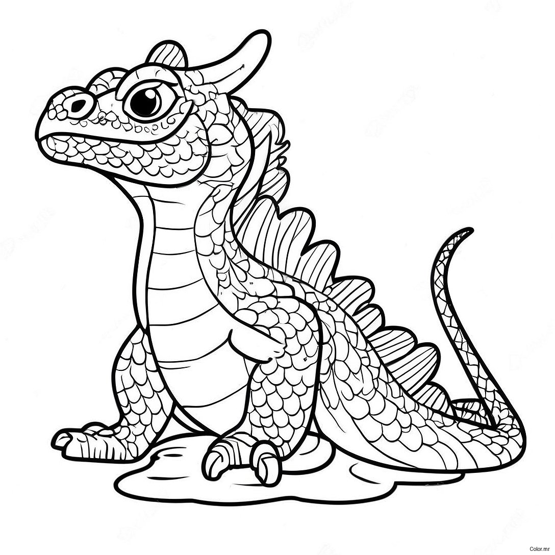 Pagina Para Colorir Dragao Dagua Realista 39627 32886