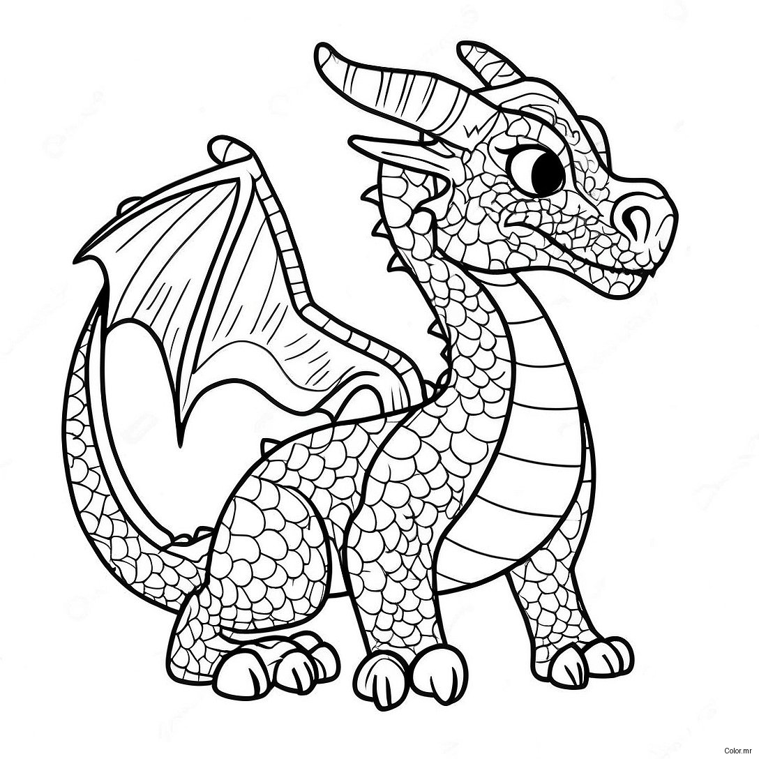 Pagina Para Colorir Dragao Realista Avancado 13327 11061