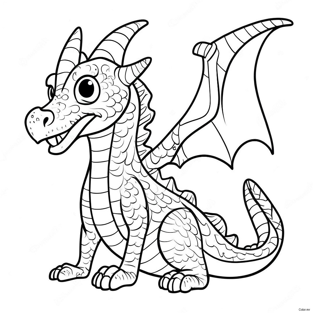 Pagina Para Colorir Dragao Realista Avancado 13327 11063