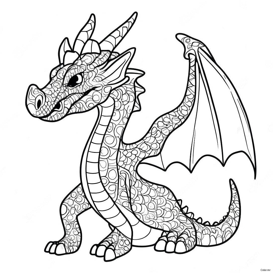 Pagina Para Colorir Dragao Realista Avancado 13327 11064