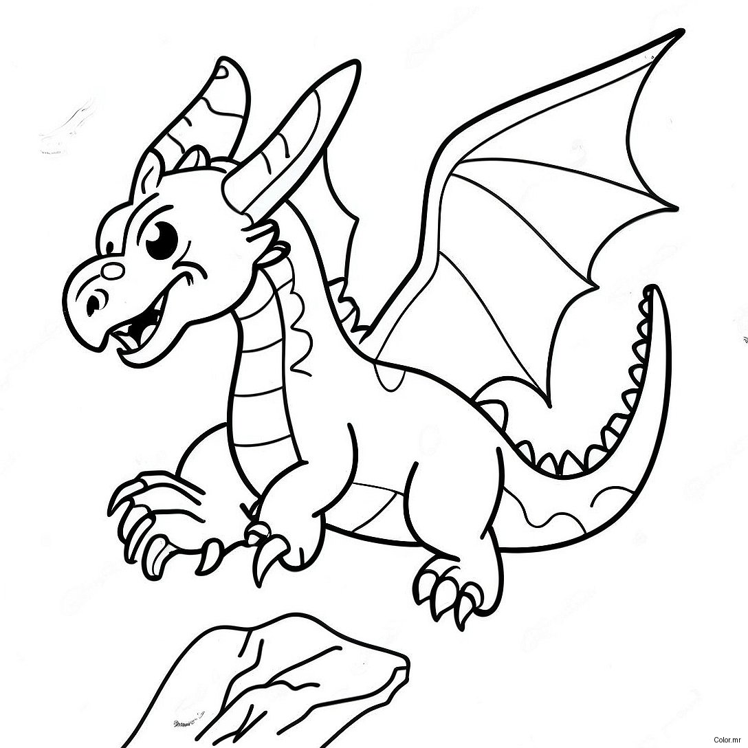 Pagina Para Colorir Dragao Realista E Assustador Em Voo 4821 3874