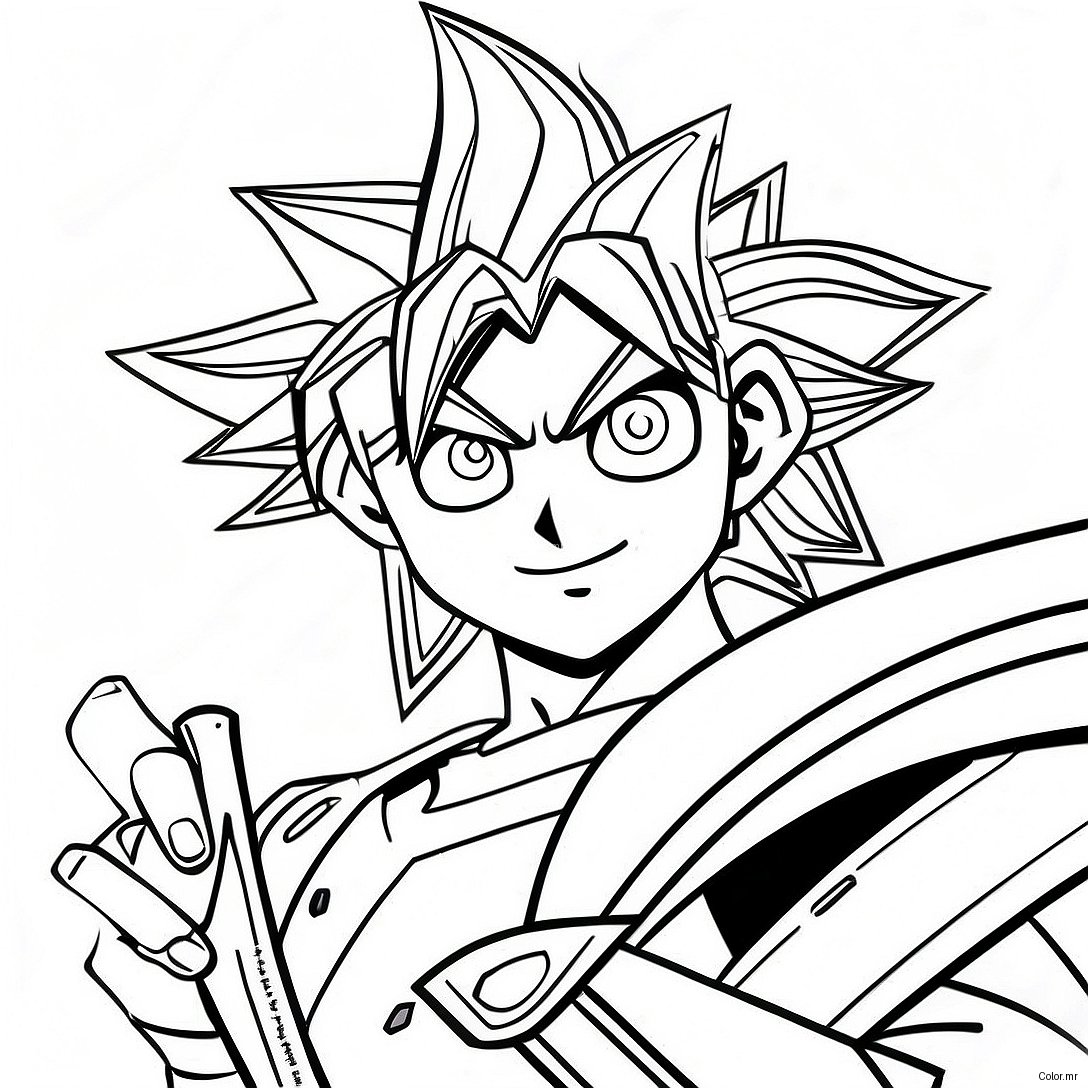 Pagina Para Colorir Duelista Yugi Muto 9267 7569