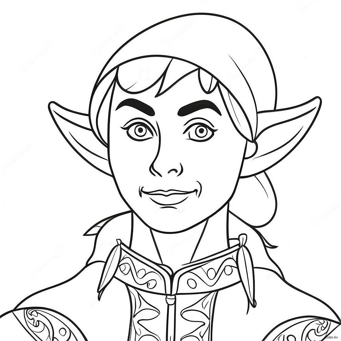 Pagina Para Colorir Elfo Realista 11677 9561