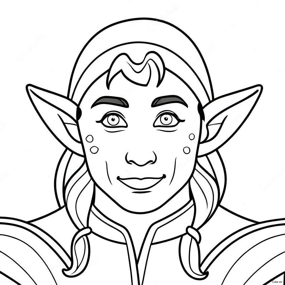Pagina Para Colorir Elfo Realista 11677 9562