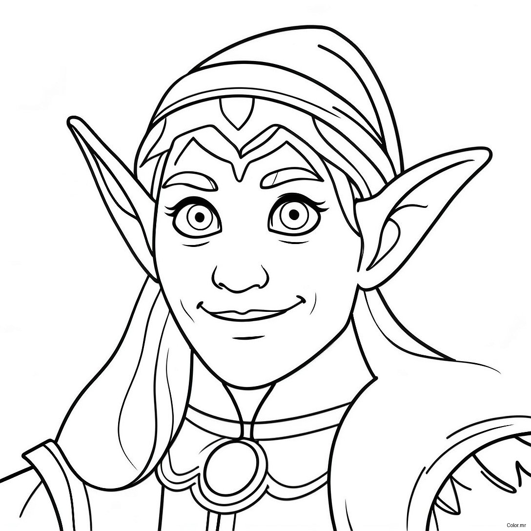 Pagina Para Colorir Elfo Realista 11677 9564