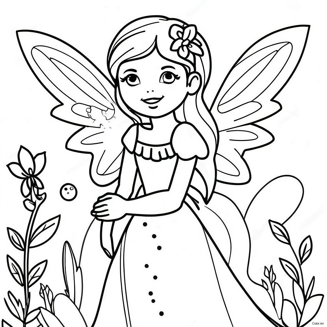 Pagina Para Colorir Fada Realista Bonita 46213 38485
