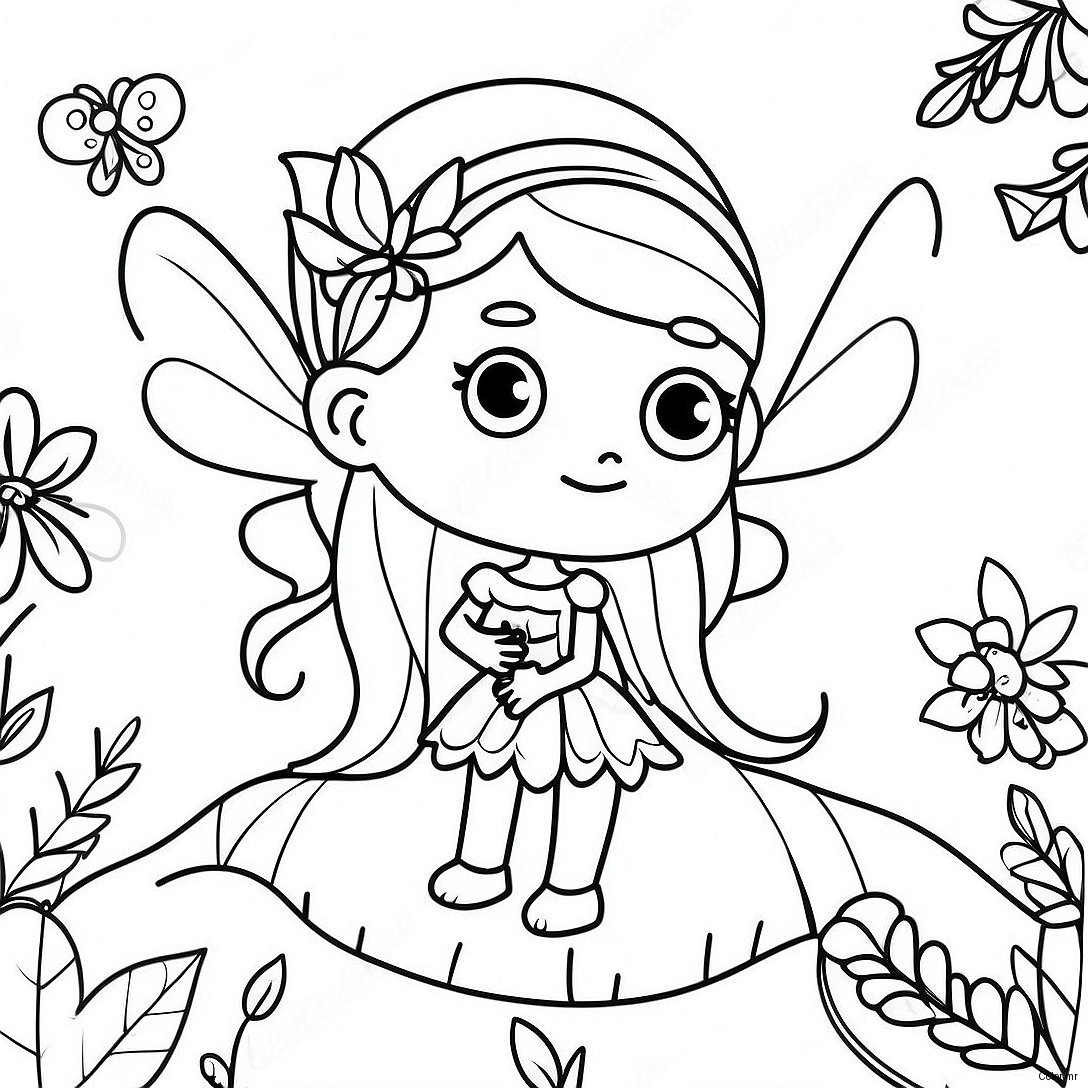 Pagina Para Colorir Fada Realista Bonita 46213 38487