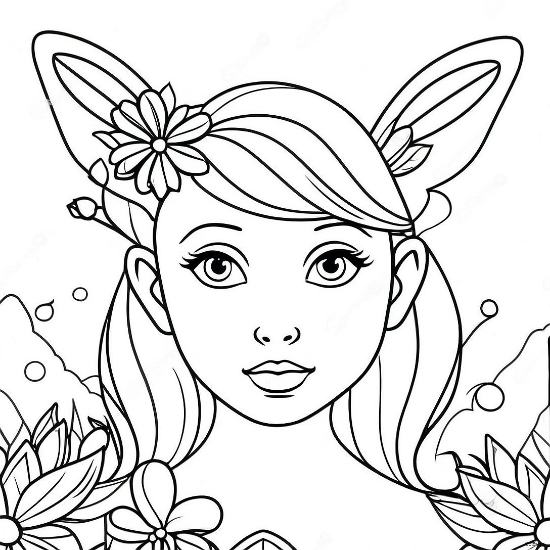 Pagina Para Colorir Fada Realista Bonita 46213 38488