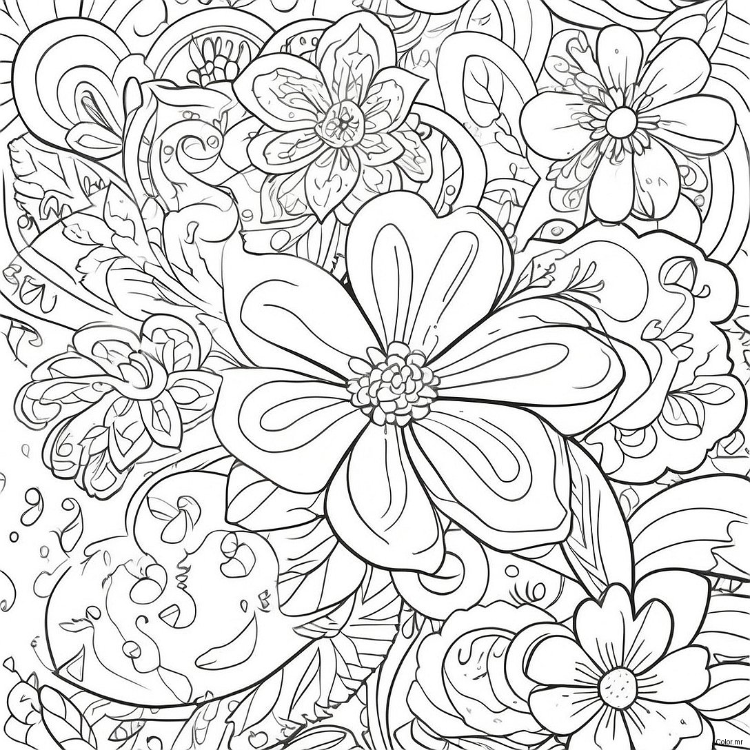 Pagina Para Colorir Floral Grunge Vintage 3891 3150