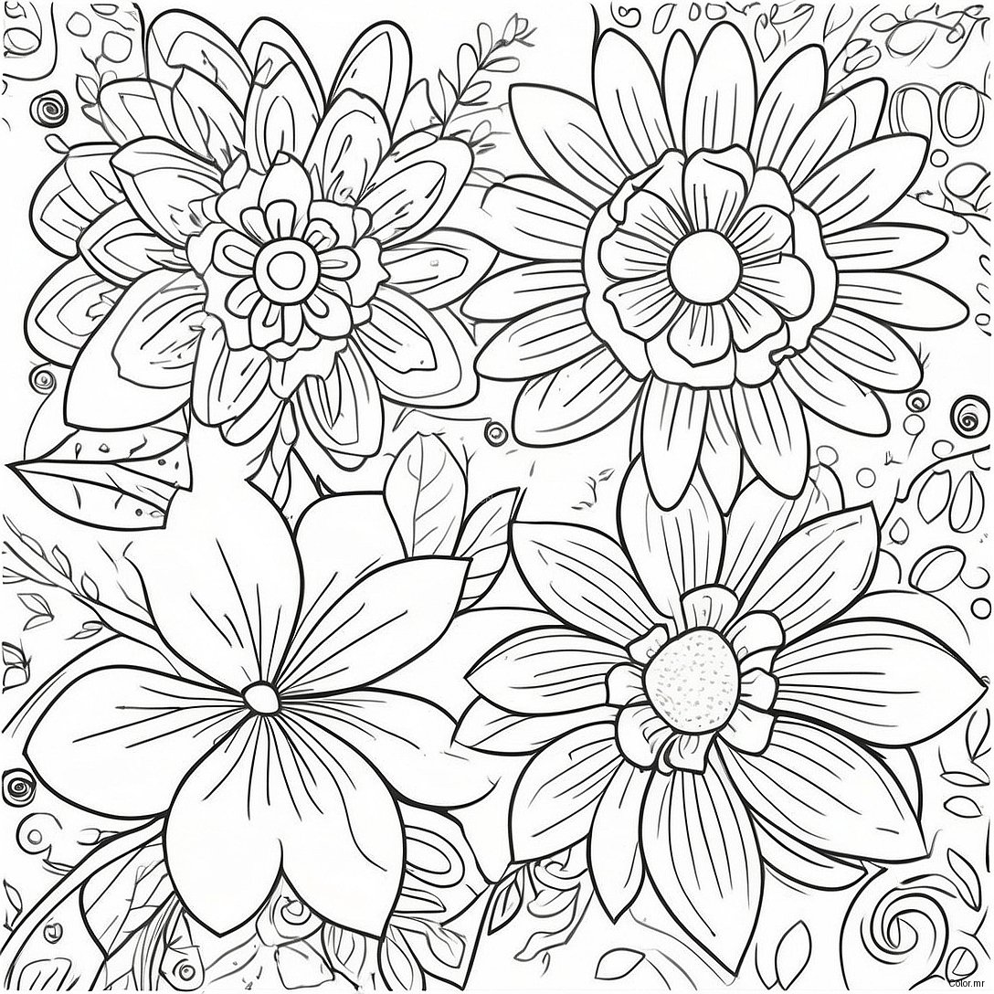 Pagina Para Colorir Floral Grunge Vintage 3891 3151