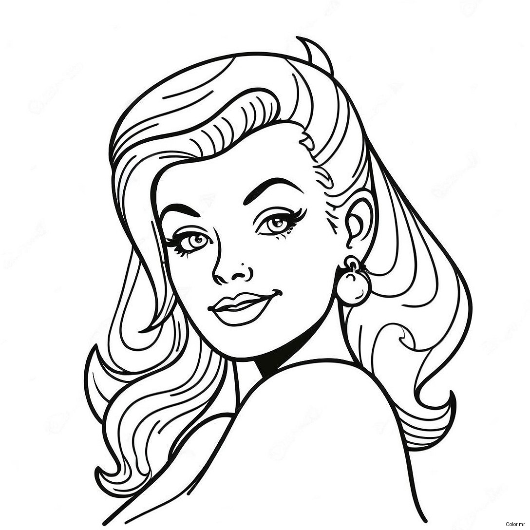 Pagina Para Colorir Garota Pin Up Vintage 50335 41971