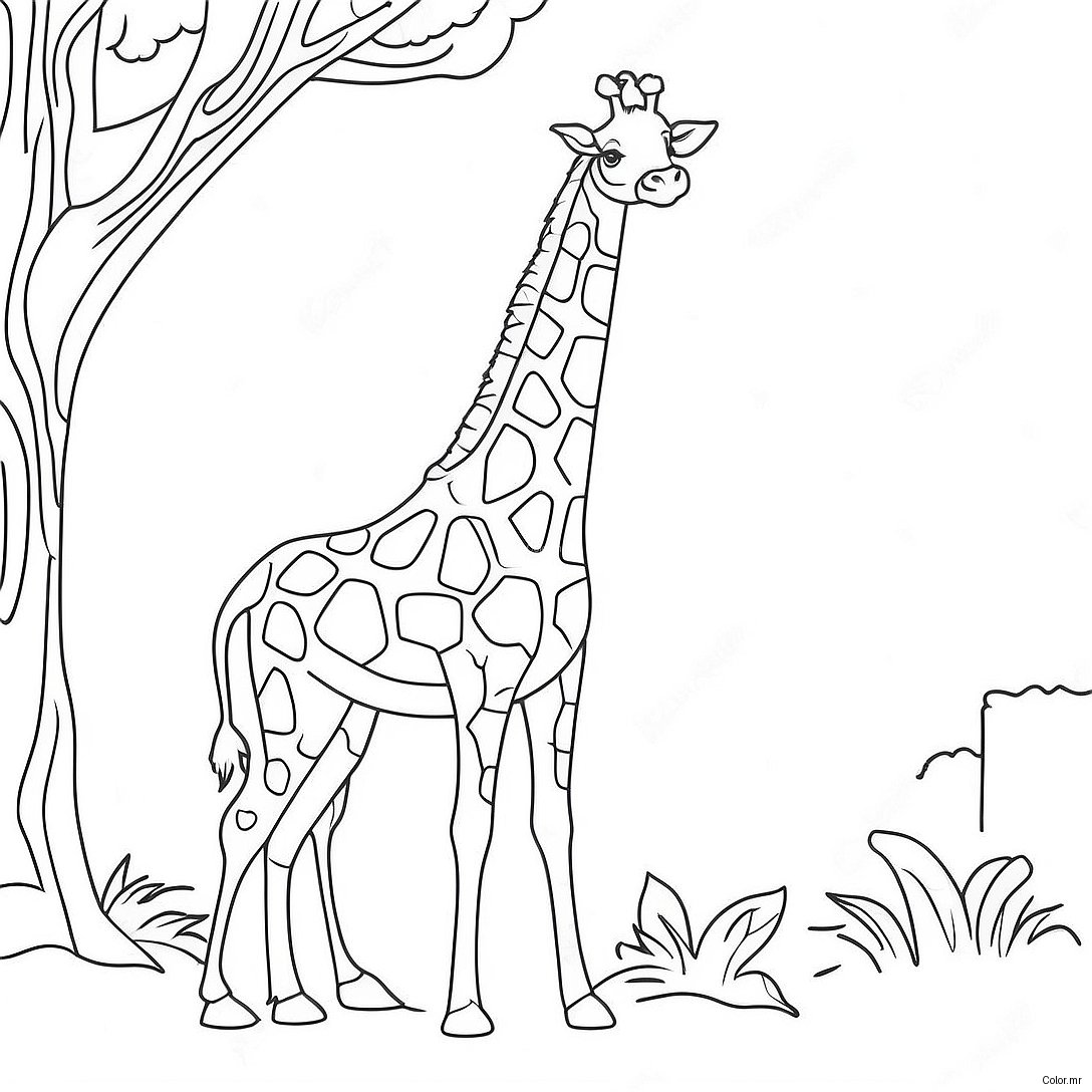 Pagina Para Colorir Girafa Realista 22043 20378